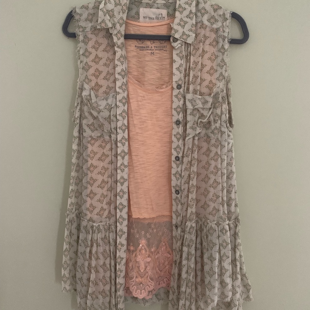 Two-piece Layered Sleeveless Tops